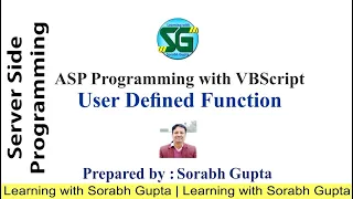 User defined function in ASP using VBScript Example