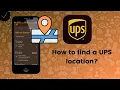 How to find a UPS location on UPS Mobile