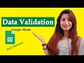Data validation in Google Sheets Full tutorial