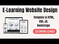 Free E-learning website template using HTML CSS JavaScript and Bootstrape