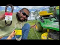 Lets Replace The Deck Belt on John Deere S100