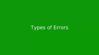 Chapter 2 Types of Errors in Java Programs