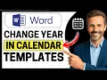 How to Change Year in Microsoft Word Calendar Template Easy Guide
