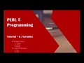 PERL Tutorial - II PERL for Beginner PERL Variables
