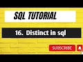 16 SQL SELECT DISTINCT Distinct in sql distinct keyword in sql