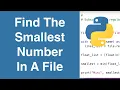 Find The Smallest Number In A File Python Example