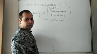 Principles of programming languages syntax and semantic analysis