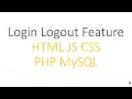 PHP PROJECT Login Logout System with PHP and MySQL Introduction