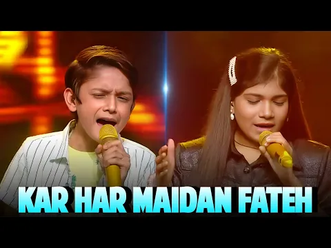 Download MP3 Kar Har Maidan Fateh : Aryan x Khushi Nagar Performance Reaction Superstar Singer 3