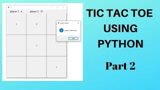 Tic Tac Toe Using Tkinter Python Part 2 Applying permutation to select wining player