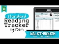 Standard Reading Tracker 2026 Google Sheets Book Log Walkthrough