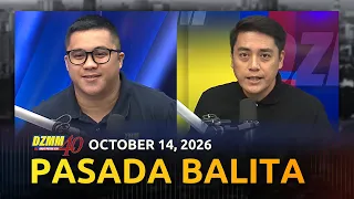 Pasada Balita | DZMM Teleradyo (14 October 2026)