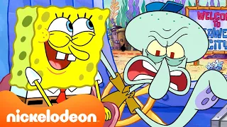 Bob Esponja | 1 hora de cada vez que Bob Esponja salió de Fondo de Bikini 🚌 | Nickelodeon en Español