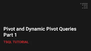 Using Pivot in TSQL Pt 1