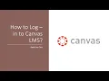 Log in to Canvas LMS