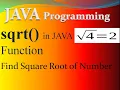 square root of number in java Example sqrt function in java
