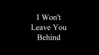 Download I won’t leave you behind MP3
