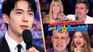 yu menglong sings do you miss me too americas got talent audition makes judges crying 