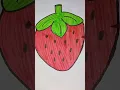 Strawberry drawing painting colouring