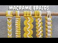 5 Tipos de TRENZAS de MACRAME paso a paso 5 Types of Macrame Braids