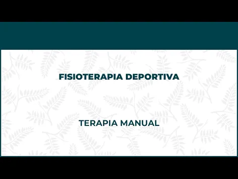 TERAPIA MANUAL   FISIOTERAPIA DEPORTIVA