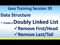 Java Training Session 35 Data Structure Create a Doubly Linked List - Remove First Head Last Tail