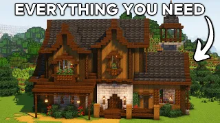 Minecraft: How to Build a Dark Oak House | Tutorial🏠