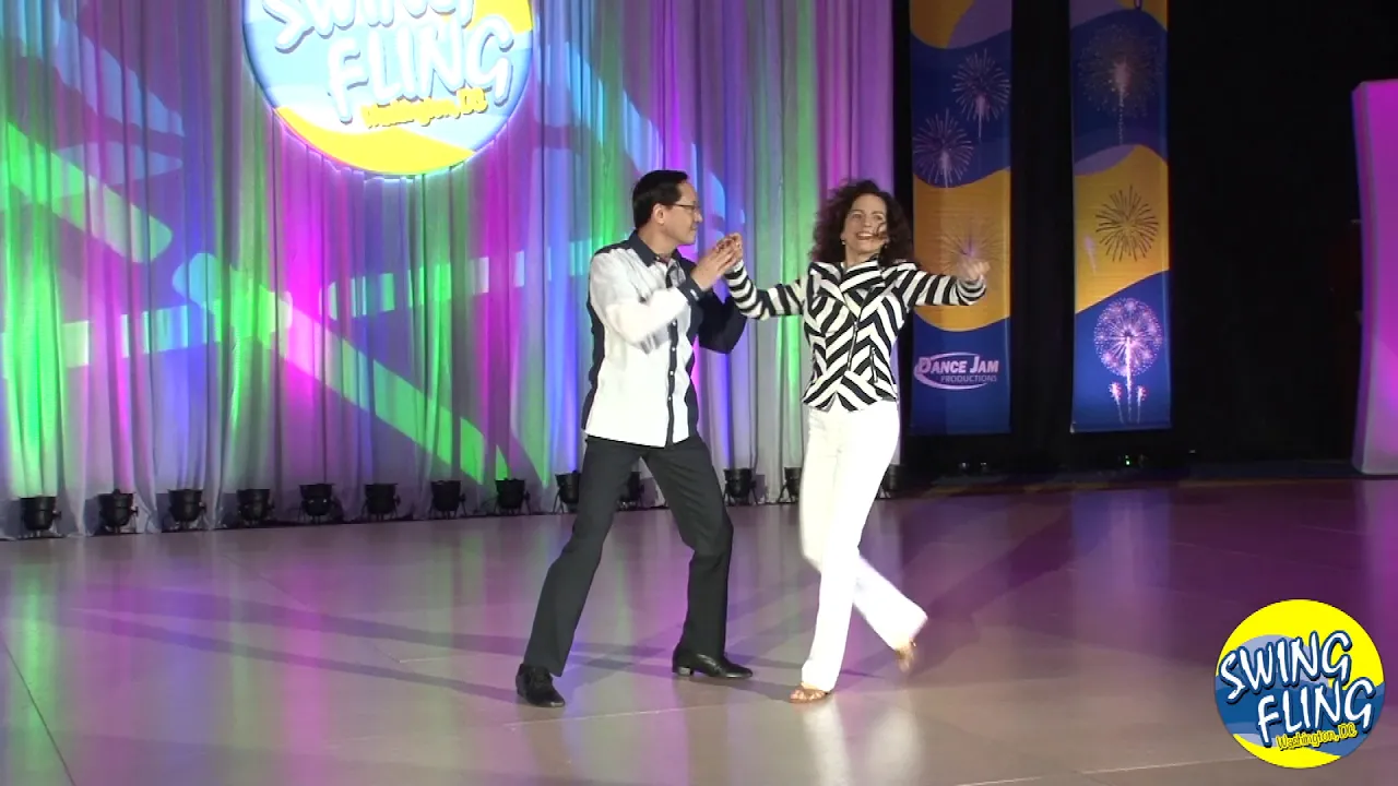 Swing Fling 2018 Pro Am Spotlight Leader Chris Tuey with Lara Deni