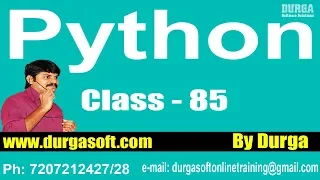 Learn Python Programming Tutorials Python DataBase Programming Part - 1 On 27-05-2018