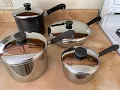 Revere Ware 4 Piece 1801 Cookware Set Lids