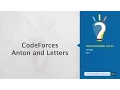 CodeForces - Anton and Letters
