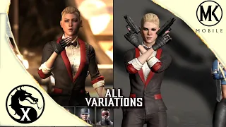 mortal kombat x vs mk mobile cassie cage all moves u0026 x ray comparison