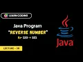 Java Program to Reverse a Number Learn Coding