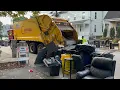 2 Hours Of Capitol Waste Garbage Trucks VS College Bulky Trash