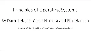 OperatingSystemsChapter03B Relationships of the Operating System Modules