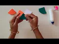 Tricolour paper umbrella for independence day | How to make a paper Umbrella |