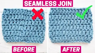 How to crochet invisible join Seamless Join in Double Crochet