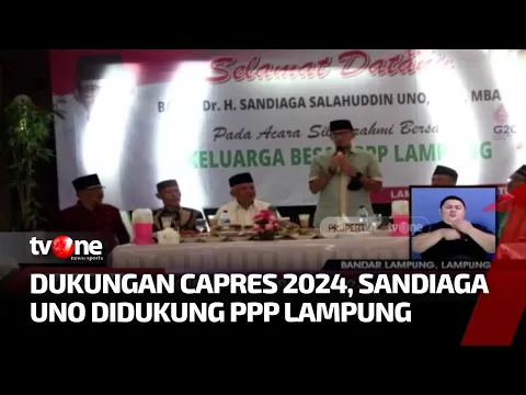Sandiaga Uno Didukung PPP Lampung untuk Maju Menjadi Capres 2024