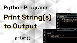 Python Print Strings to Output with Examples ProgramGuru org