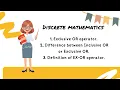 Discrete Mathematics Logical Operators Exclusive SOHAL UGC NET PAPER-2
