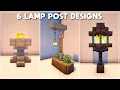Minecraft 6 Unique Lamp Post Lantern Designs Tutorial 2020