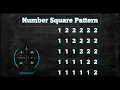 121 Number Square Pattern without any pre-defined method using while loop in Python