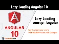 Lazy Loading in Angular 10 Lazy Loading concept Angular Angular 12 features modules Lazy loading