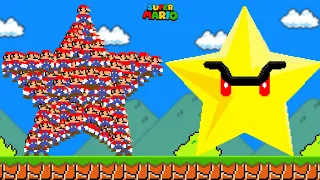 Super Mario Bros., but 9999 Marios Appear at Once in Total Madness!