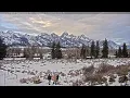 Teton Time Lapse of sunset viewed from Dornan s on December 30 2023