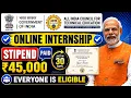 New Government Internship 2026 September Batch Stipend Certificate Apply Now