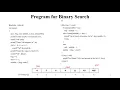 Unit-II Program for Linear and Binary Search using C
