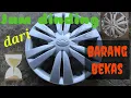 Cara membuat jam dinding dari tutup pelek mobil #seniju