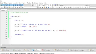 Addition of Two Numbers C Programming