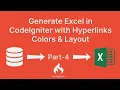 Generate Excel in CodeIgniter 4 with Hyperlinks Colors Layout PhpSpreadsheet Tutorial